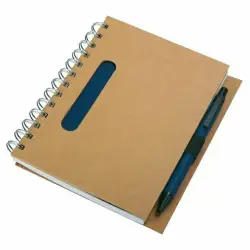 Notes eco z długopisem  - kolor granatowy