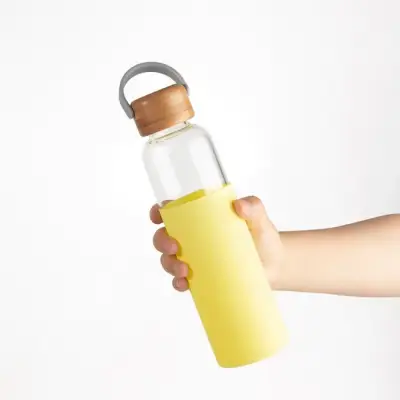 Szklana butelka Refresh 560 ml - żółty