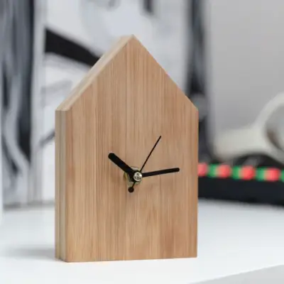 Zegar bambusowy La Casa - brązowy