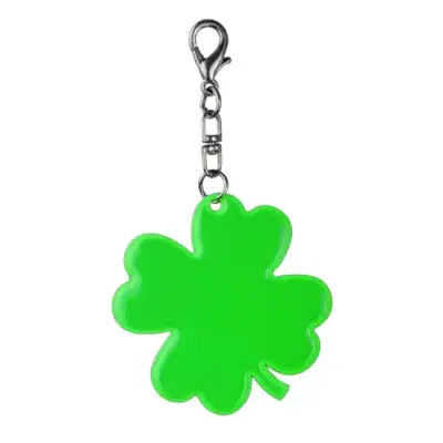 Brelok odblaskowy Lucky Clover  - kolor zielony