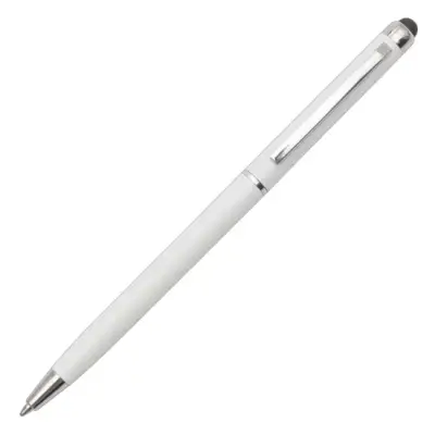 Długopis plastikowy Touch Point  - kolor biały