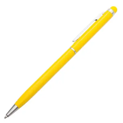 Długopis aluminiowy Touch Tip  - kolor żółty