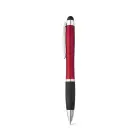 Długopis z wewnętrzną lampką podświetlającą logo kolor czerwony
