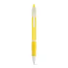 Długopis z uchwytem antypoślizgowym kolor żółty