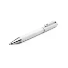 Zestaw pióro kulkowe i długopis, metal kolor biały
