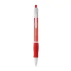Długopis z uchwytem antypoślizgowym kolor czerwony