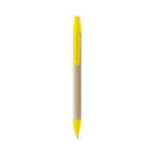 Długopis z papieru kraftowego kolor żółty