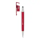 Długopis o metalowym wykończeniu kolor czerwony