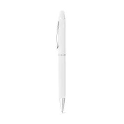 Metalowy długopis z końcówką dotykową kolor biały