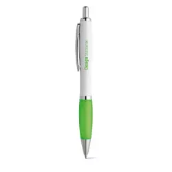 Długopis z metalowym klipsem kolor jasno zielony