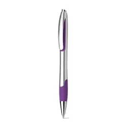 Długopis z uchwytem antypoślizgowym kolor purpurowy