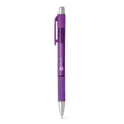 Długopis z uchwytem antypoślizgowym kolor purpurowy