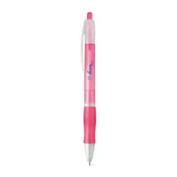 Długopis z uchwytem antypoślizgowym kolor różowy