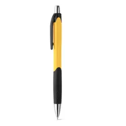 Długopis z uchwytem antypoślizgowym, ABS kolor żółty