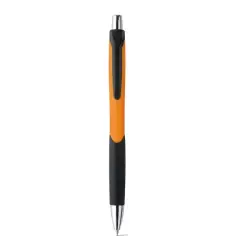 Długopis z uchwytem antypoślizgowym, ABS kolor pomarańczowy