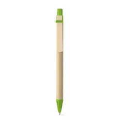 Długopis z papieru kraftowego kolor jasno zielony