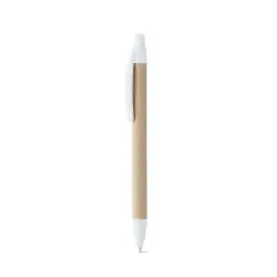 Długopis z papieru kraftowego kolor biały