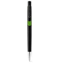 Długopis o metalowym wykończeniu kolor jasno zielony