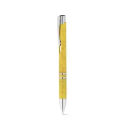 Długopis, włókno ze słomy pszenicznej i ABS kolor żółty