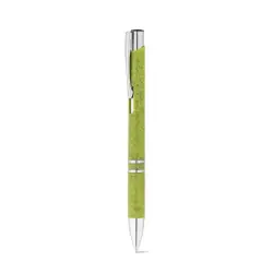 Długopis, włókno ze słomy pszenicznej i ABS kolor jasno zielony