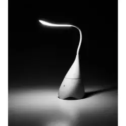Lampa biurkowa z głośnikiem kolor biały