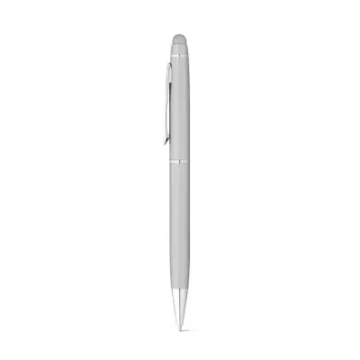 Metalowy długopis z końcówką dotykową kolor srebrny
