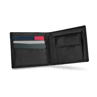 Skórzany portfel z systemem RFID kolor czarny