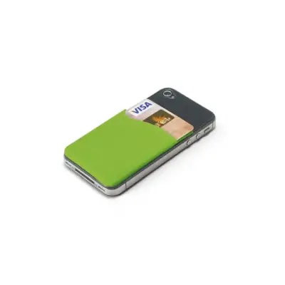 Etui na kartę do smartfona kolor jasno zielony