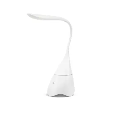 Lampa biurkowa z głośnikiem kolor biały
