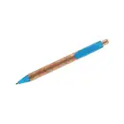 Korkowy długopis KORTE - kolor niebieski