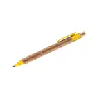 Korkowy długopis KORTE - żółty
