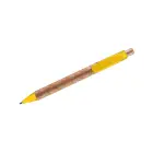 Korkowy długopis KORTE - żółty