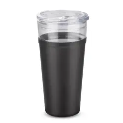 Kubek szklany GLATT 428 ml - kolor czarny