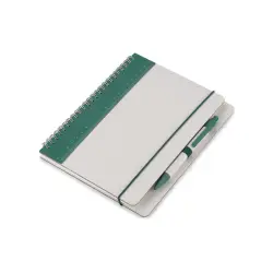 Notes z linjką i długopisem REGALI - zielony