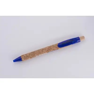 Korkowy długopis KORTE - niebieski