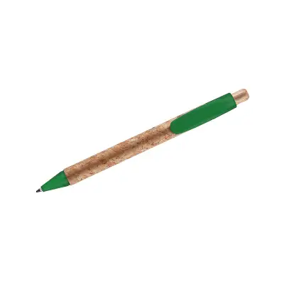 Korkowy długopis KORTE - zielony
