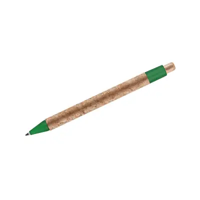Korkowy długopis KORTE - zielony