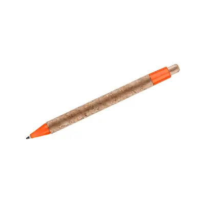 Korkowy długopis KORTE - pomarańczowy