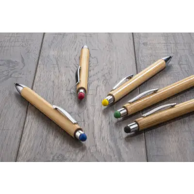 Touch pen bambusowy TUSO - kolor czerwony