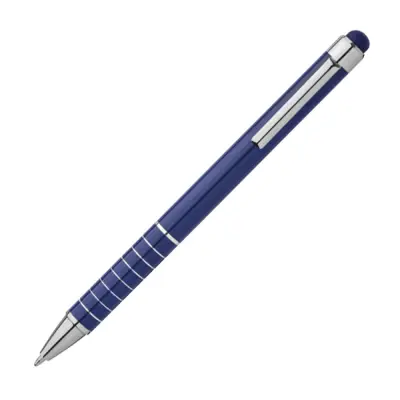 Długopis metalowy z końcówką do ekranów dotykowych - kolor niebieski