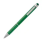 Długopis metalowy z końcówką do ekranów dotykowych - kolor zielony