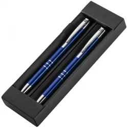 Zestaw piśmienniczy ołówek i długopis - kolor niebieski