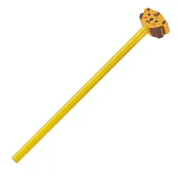 Ołówek z gumką - kolor żółty