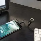 Kabelki do iPhone i Android z brelokiem - kolor czarny