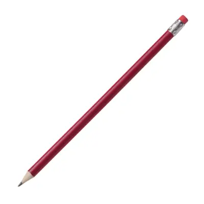 Ołówek z gumką - kolor czerwony