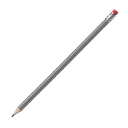 Ołówek z gumką - kolor szary