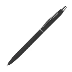 Długopis metalowy - gumowany - kolor czarny