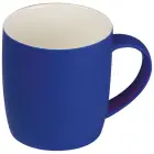 Kubek ceramiczny - gumowany 300 ml - kolor niebieski