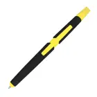 Długopis plastikowy do ekranów dotykowych z zakreślaczem - kolor żółty
