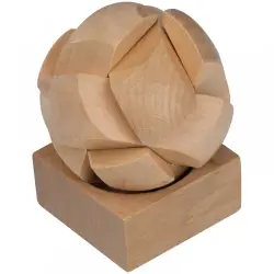 Drewniane puzzle - kolor beżowy